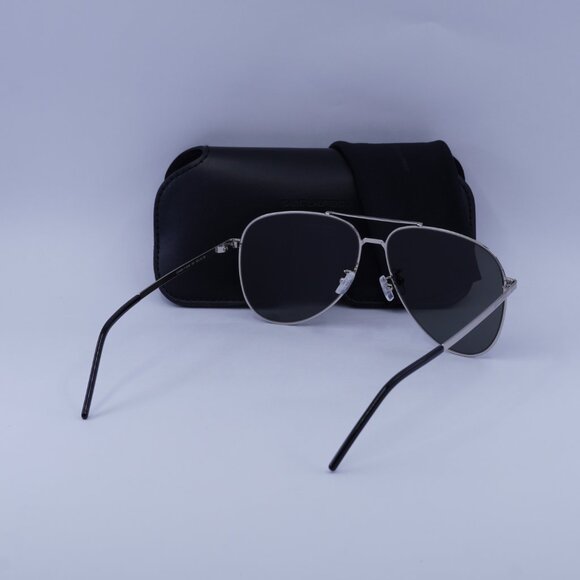 Saint Laurent CLASSIC 11 SLIM 001 Aviator Sunglasses - Silver/Grey - Picture 4 of 11